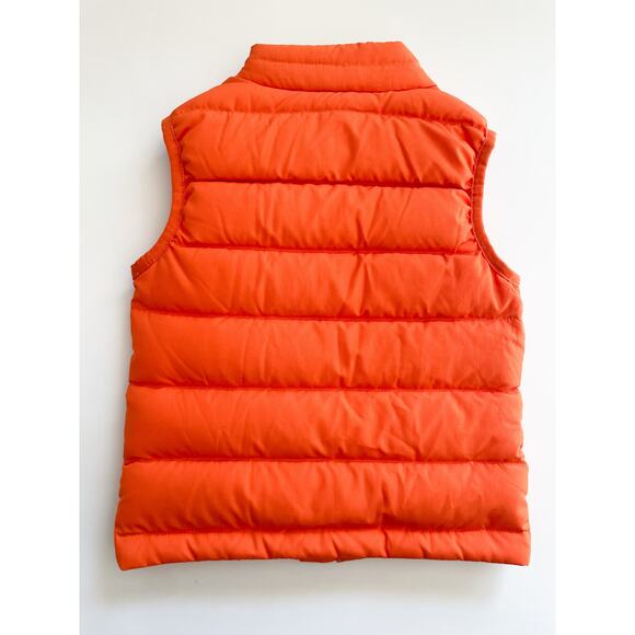 Toddler Boy's Hanna Andersson Orange and Blue Down Puffer Vest Size 90 2T - Picture 4 of 5